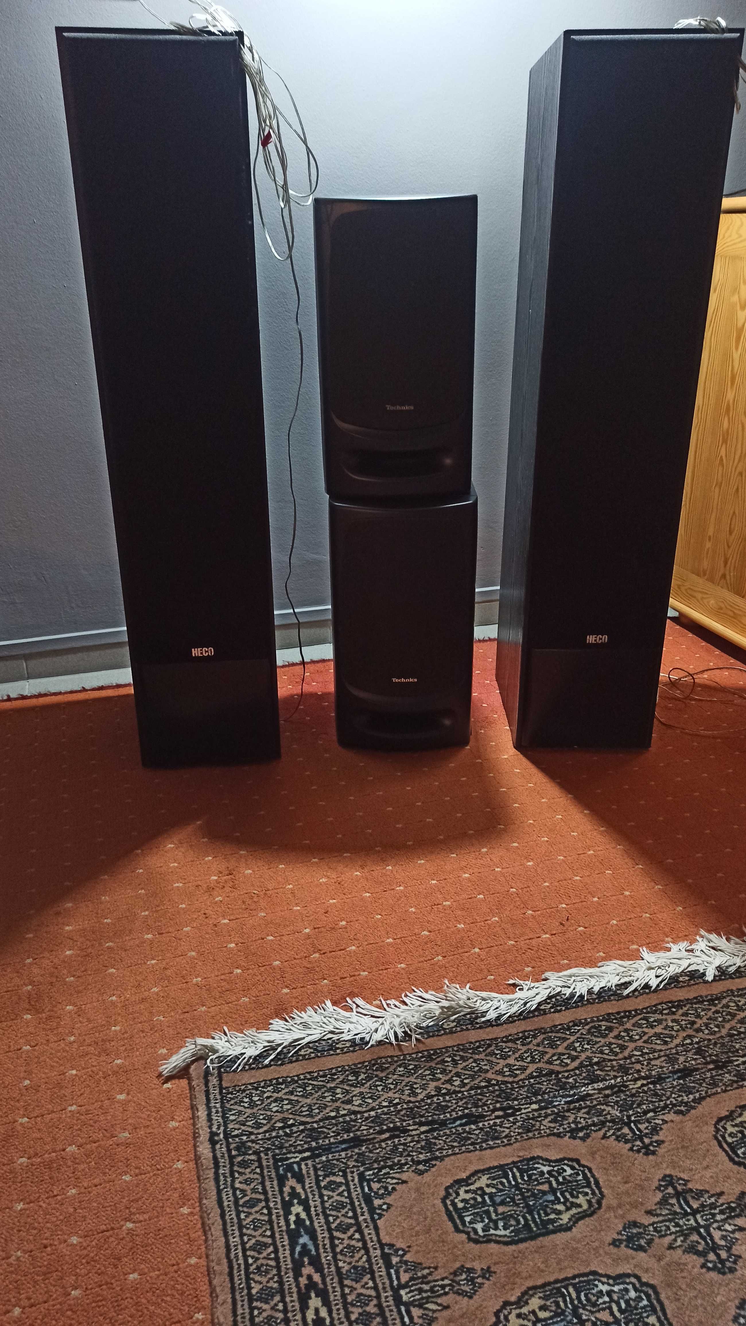 Wieża Technics Pilot plus 4 dobre kolumny Heco i Technics