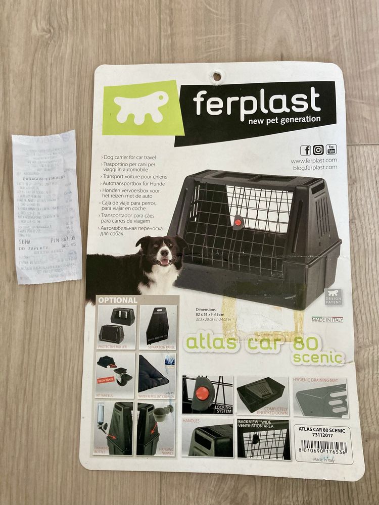 Transporter samochodowy Ferplast Atlas Car 80, kennel dla zwierząt