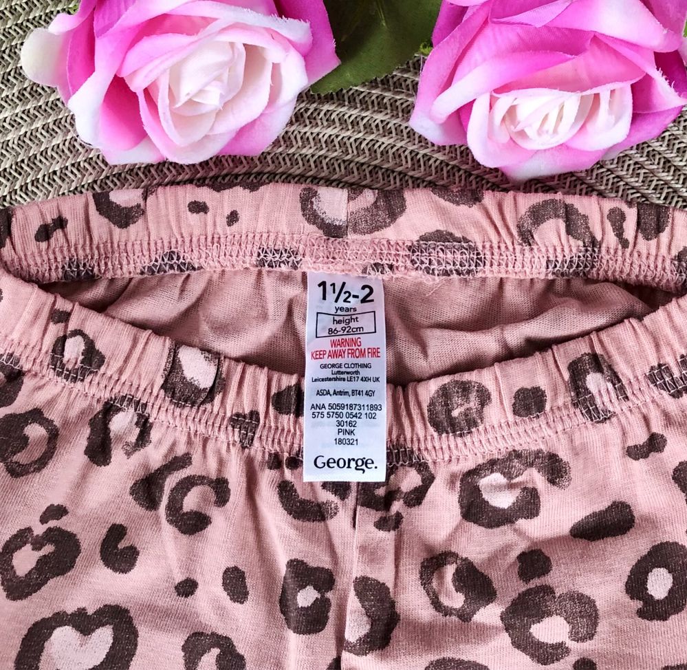 Nowa, bawełniana piżama dwuczęściowa dla dziewczynki George 86/92