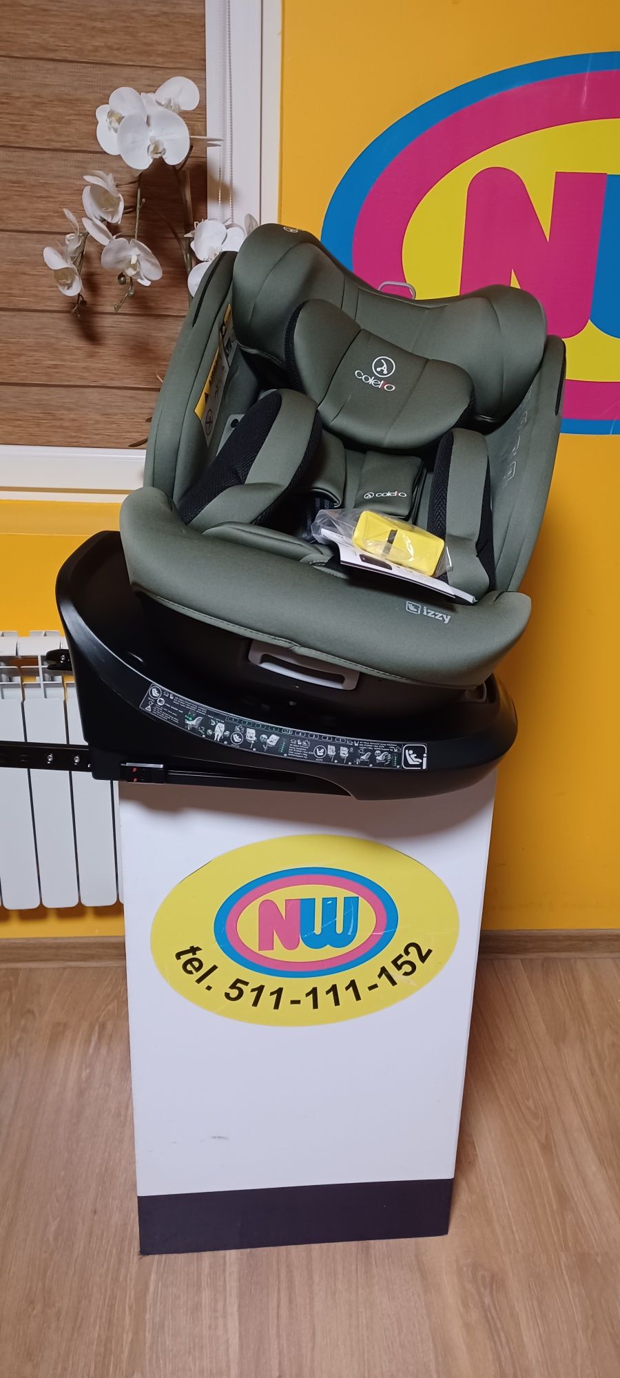 Nowy fotelik samochodowy obrotowy ISOFiX SKLEP NW