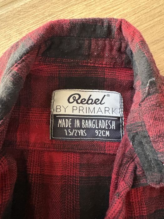 Primark czerwona koszula w kratę 92