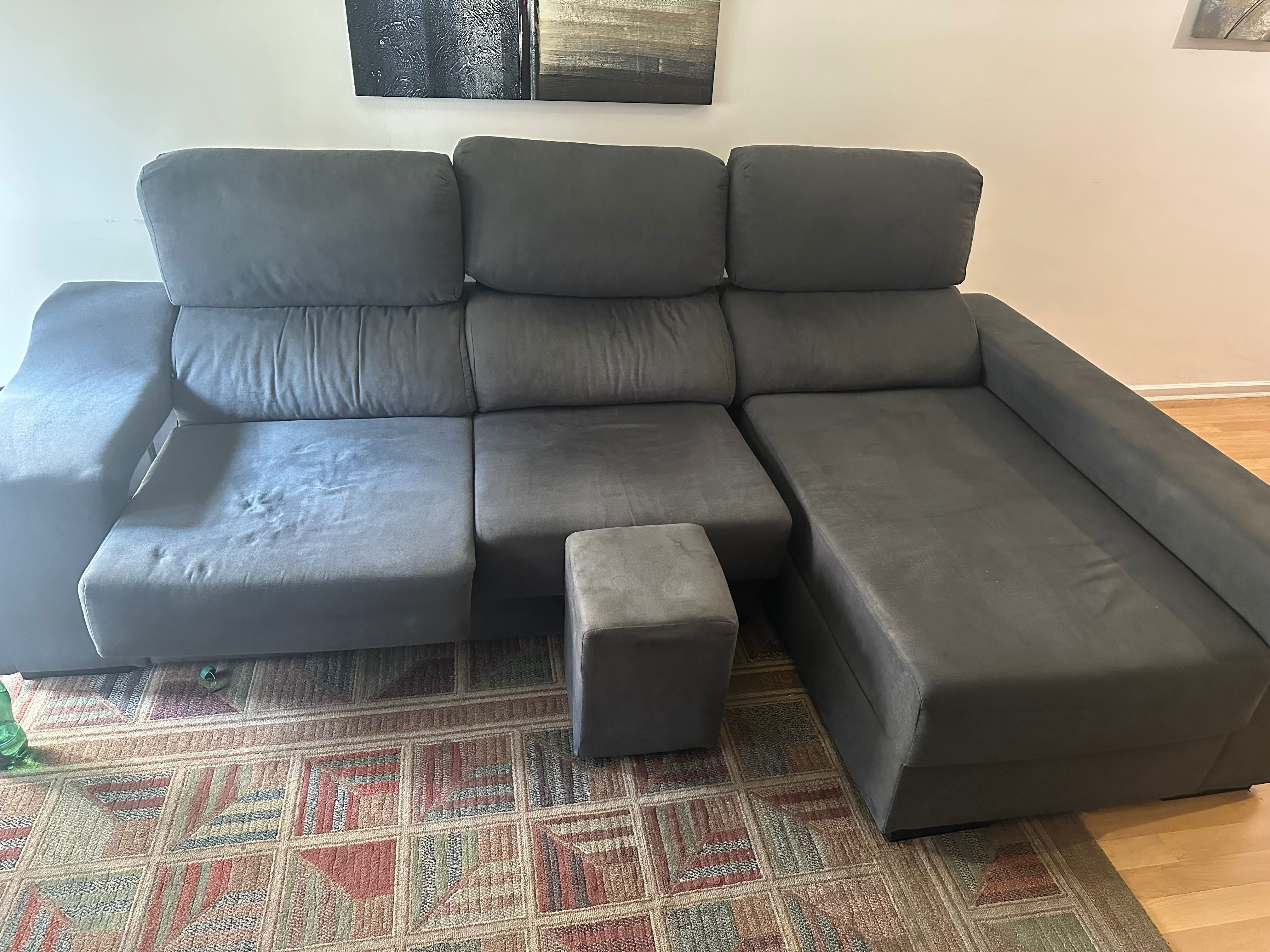 Vendo Sofá 4 lugares chaise long Canforama
