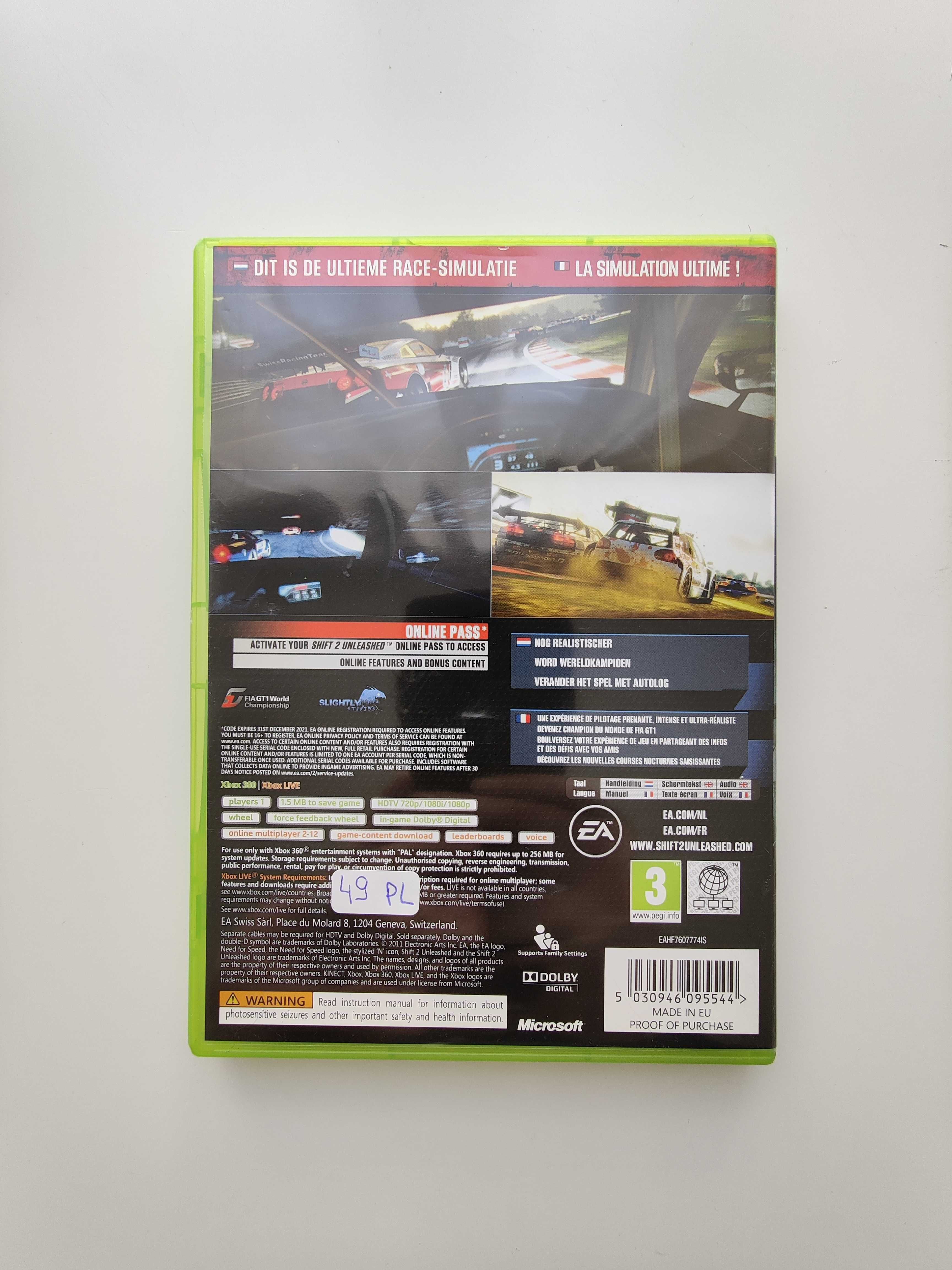 Gra Xbox360 / Xbox 360 - Shift 2 unleashed ( Ang )