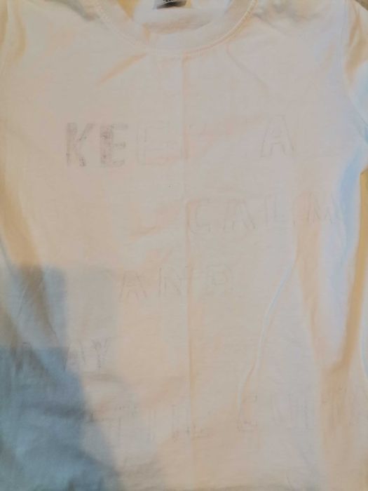 Biała koszulka krótki rękaw rozmiar 150, 10-11 lat bawełniana T-shirt