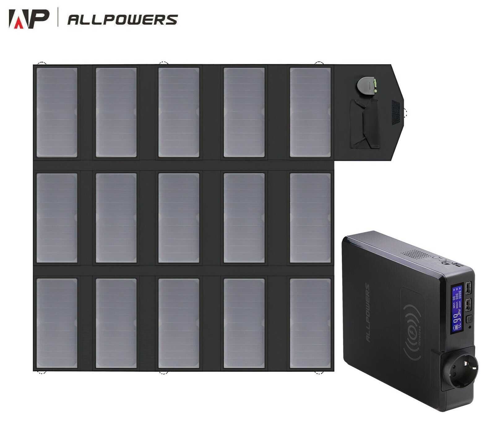 Зарядная станция Allpowers 200W/154Wh/41600мАч + Солнечная панель 100W