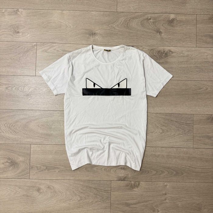 Стильна Біла футболка Фенді Fendi Monster Eyes, розмір (фактично L)