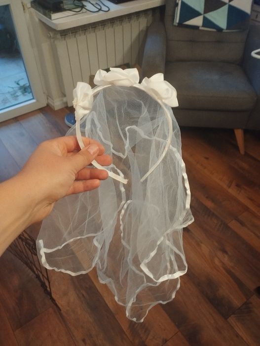 Welon na ślub wieczór panieński z kwiatkami