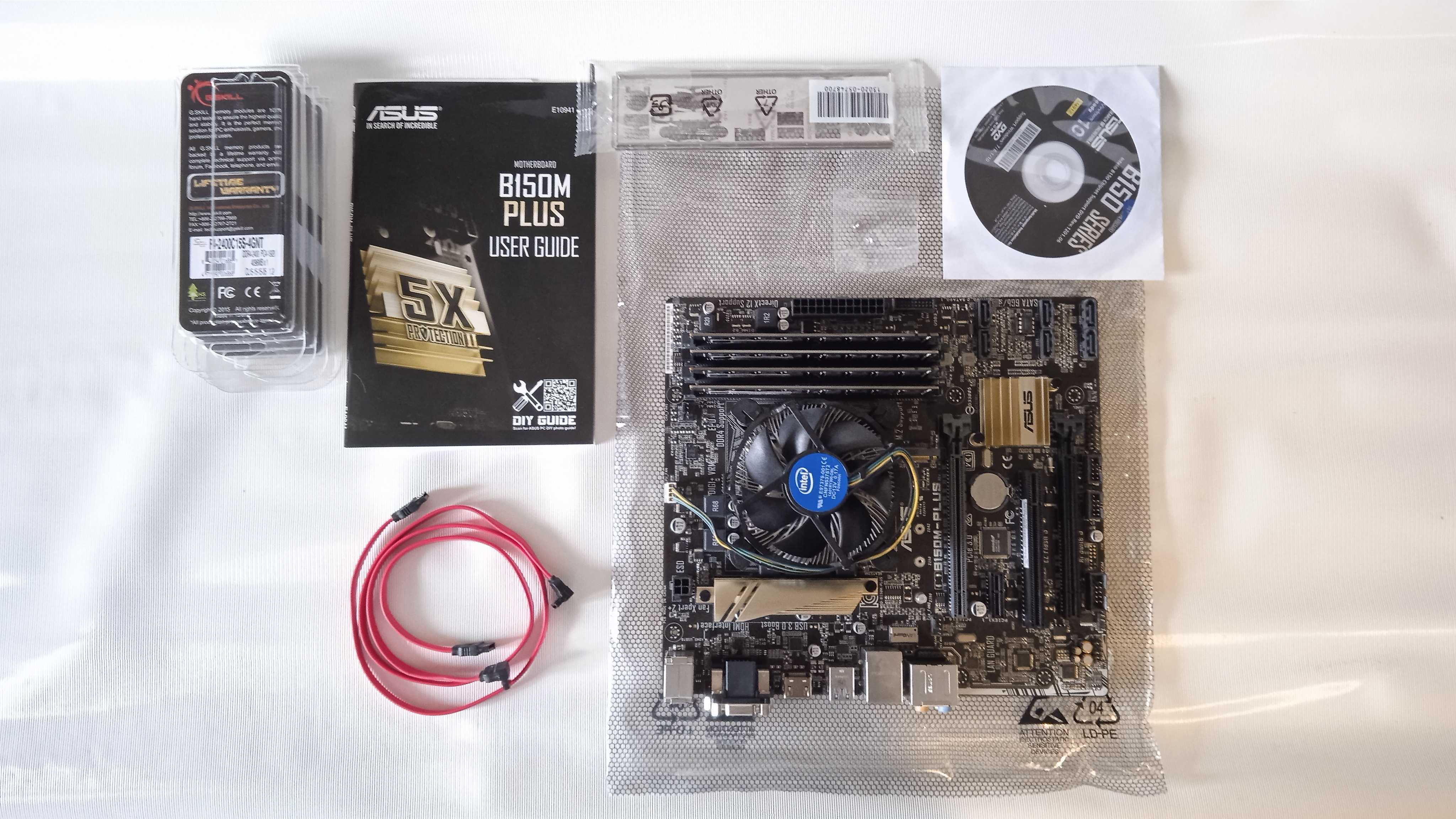 Система у зборі: ASUS-B150M-PLUS, i3-6100, DDR4-2400 4 Gb х 4, R9 380.