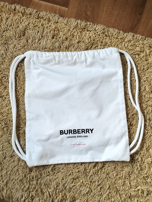 Новий білий рюкзак Burberry 17 September 2018 портфель 100% бавовна