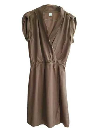 sukienka brązowa sukienka letnia przewiewna vintage y2k