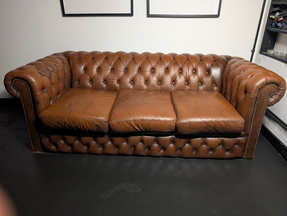 Oryginalny Chesterfield kanapa 3 osobowa