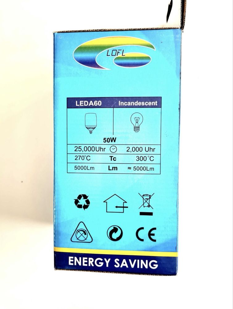 Lâmpada LED 50w Casquilho E27 / E40
