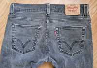 Szare Spodnie męskie jeans Levis 511 W36L34 przetarcia