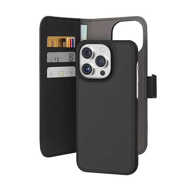 Puro Eco-leather detachable wallet case with horizontal flip+3compartm