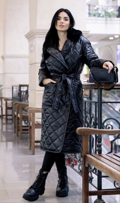 Стеганное зимнее женское пальто leo.pride