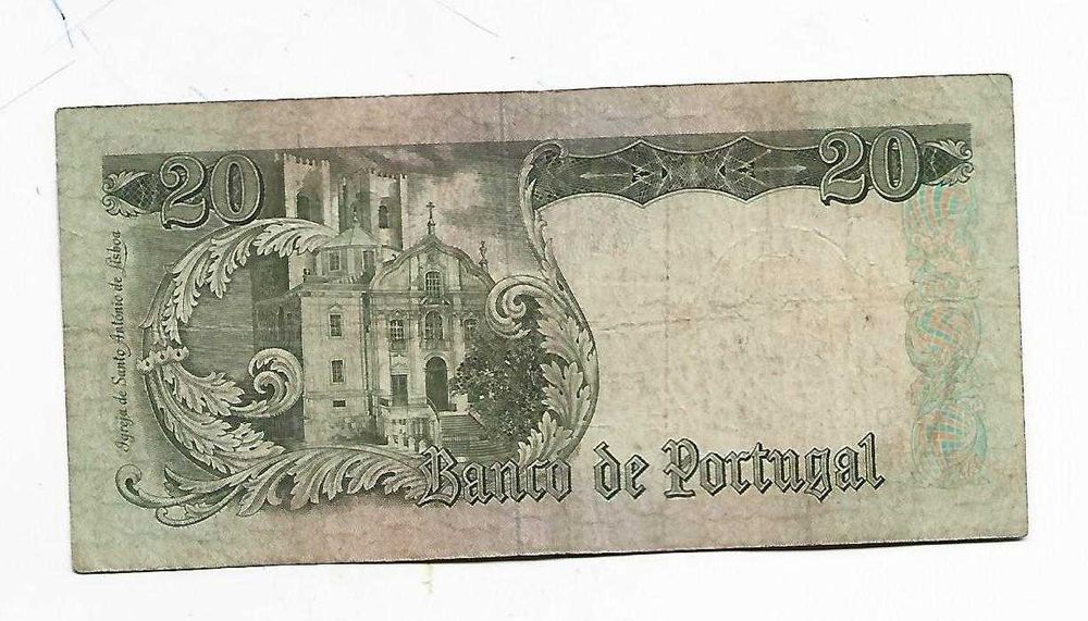 Nota 20$00 1964 S, António.