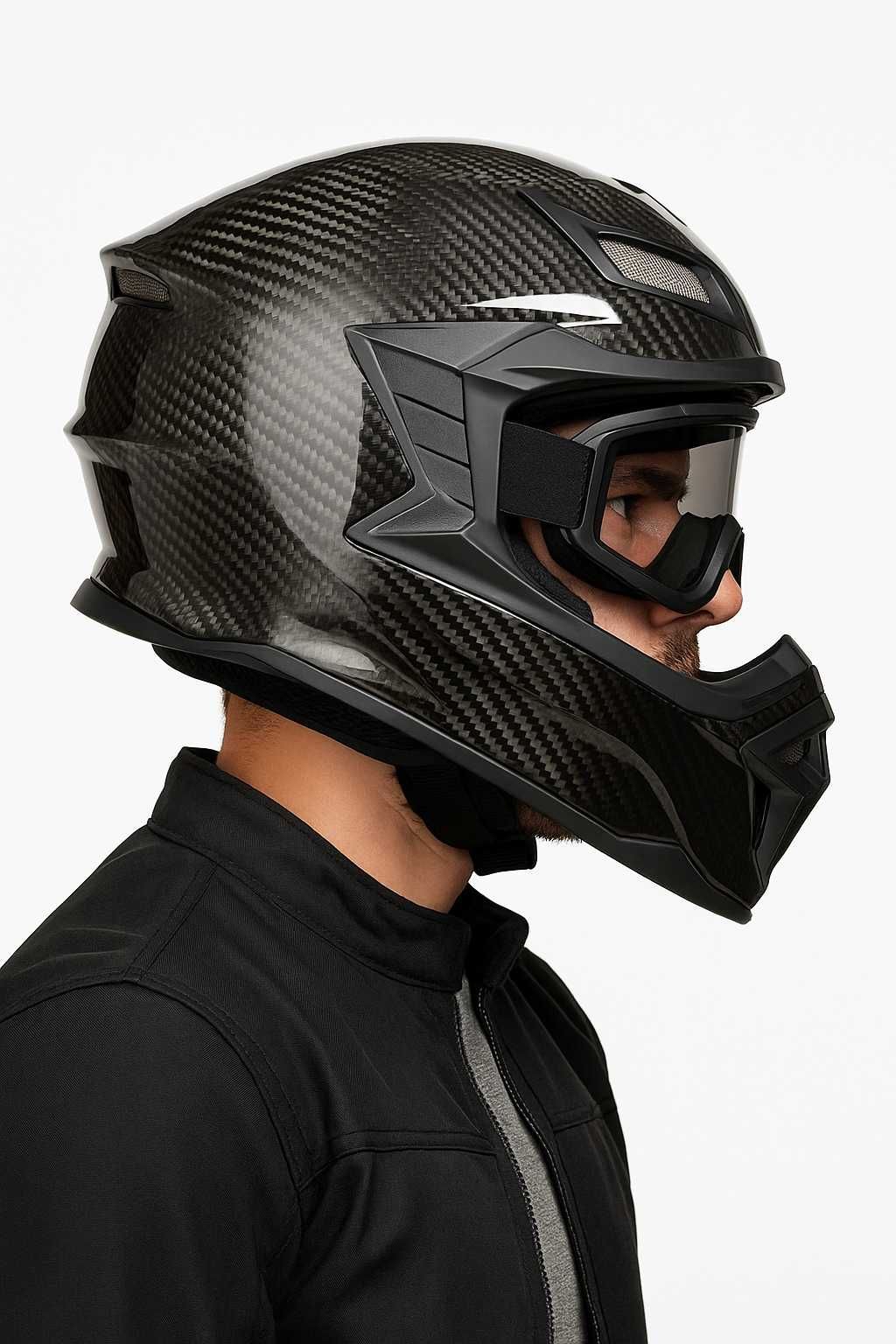 VOSS HELMET kask rowerowy full face szczękowy cross quad połysk M