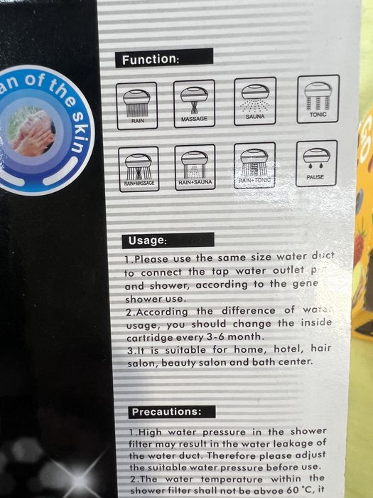 Sprzedam prysznic. Posiada 8 programów, wymienny filtr