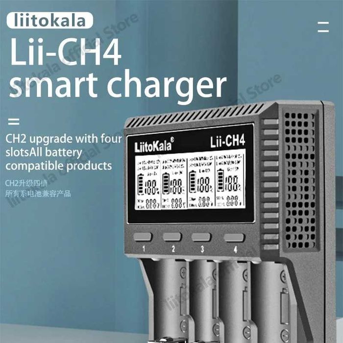 LiitoKala Lii-CH4 CH2 3.7V 3.85V Li ion 18650 LiFePO4