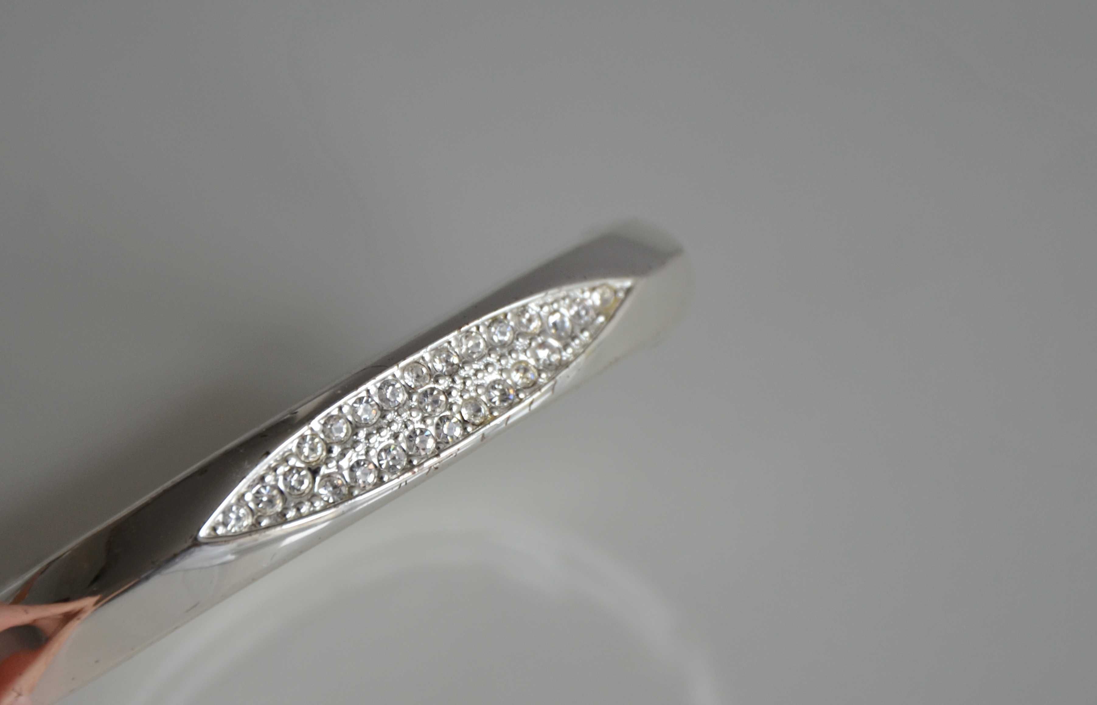 Aldo srebrna geometryczna bransoletka swarovski diamenciki kryształki