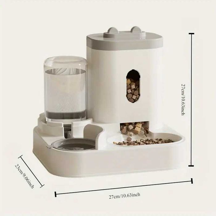 Dispensador comida e agua para gato e cão integrado 2 em 1 NOVO