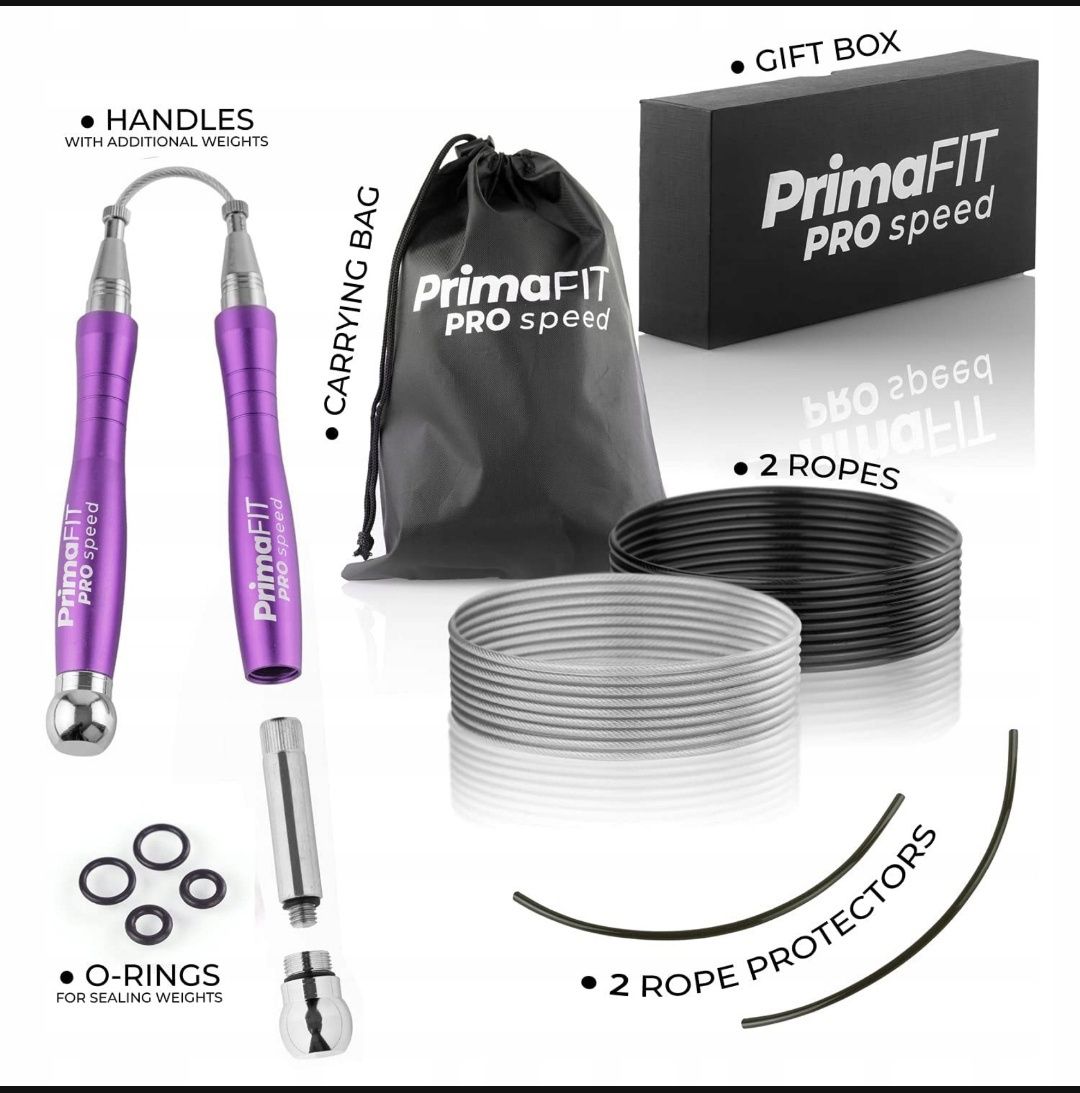 PrimaFIT Pro Speed skakanka dla dorosłych fitness