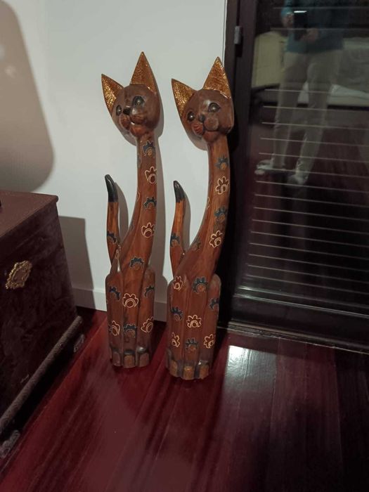 Peça 2 Gatos Decorativa