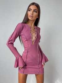 Сукня міні рожева  С / платье размер С розовое