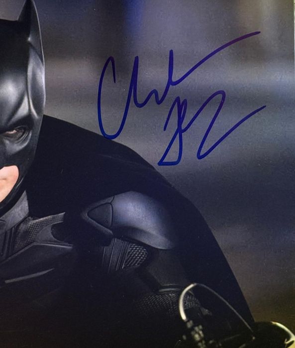 Fotografia original de Batman autografada por  Christian Bale