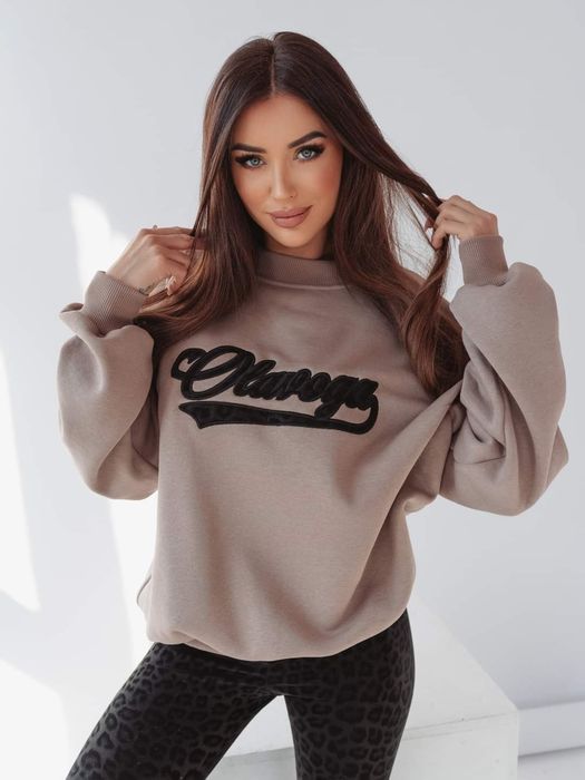 Bluza damska OLAVOGA LEOPARD Detail beżowa UNI