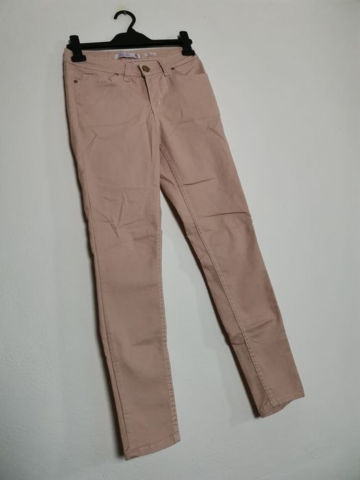 Spodnie xs 34 butik beżowe nude