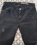 Spodnie, Zara, 36-38, czarne dżinsowe, rurki jeans