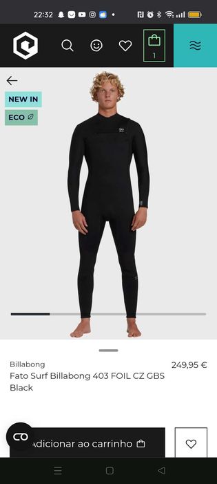 Fato surf billabong foil 3 /2