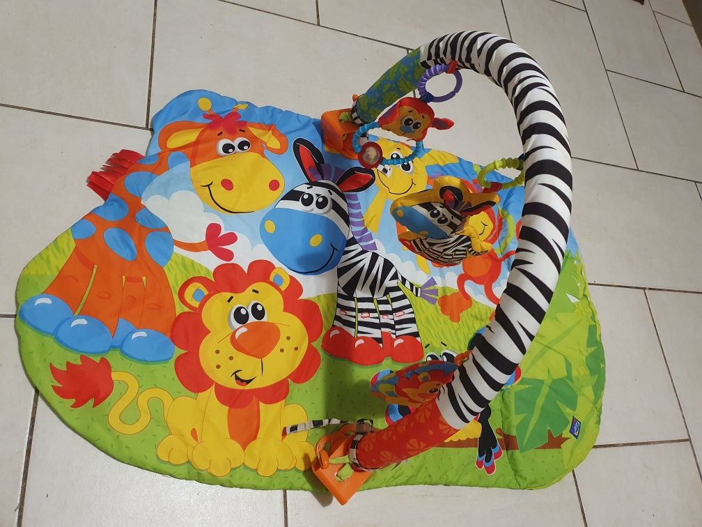 Mata do zabawy Safari Playgro 3 w 1 wiek 0 m+