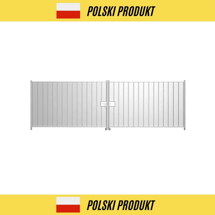 Brama tymczasowa budowlana 2- skrzydłowa 5,8 m (2 x 2,9 m) ogrodzenie