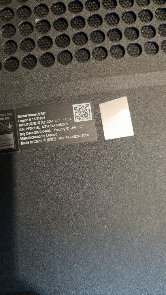 Lenovo Legion 5 15ITH6H 3060