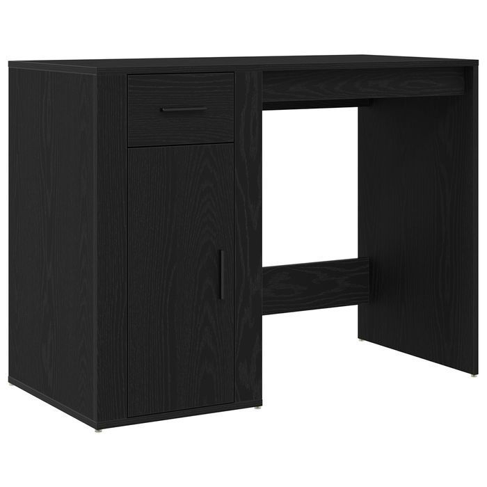 Biurko Vidaxl Czarny Dąb 100X49X75 Cm Z Materiału Drewnopochodnego