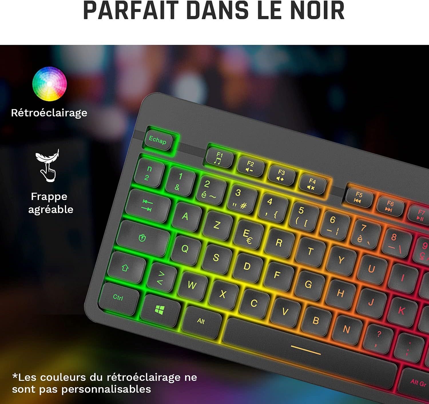 Klawiatura z myszą gamingowa RGB komplet