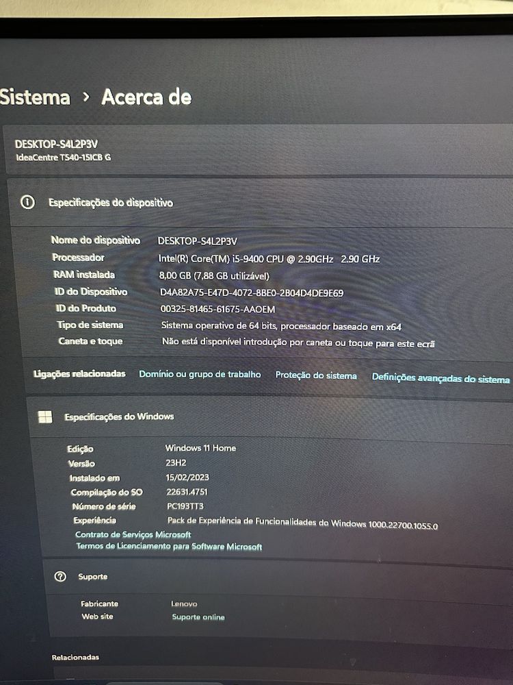 Computador gaminga lenovo