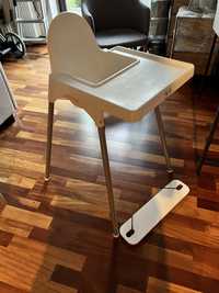 Krzeselko do karmienia IKEA z podnozkiem