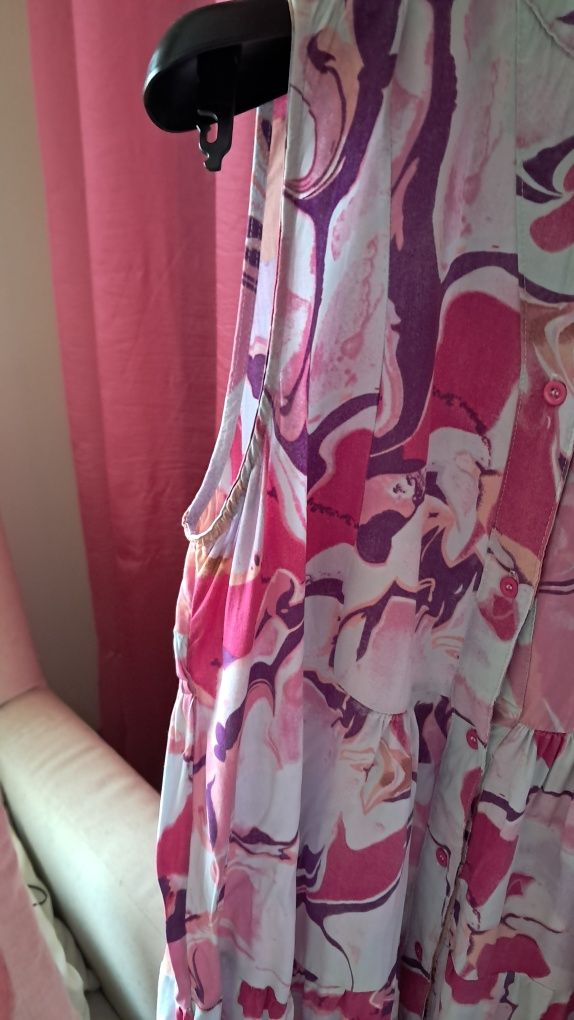 Vestido XL de algodão multicolor em muito bom estado