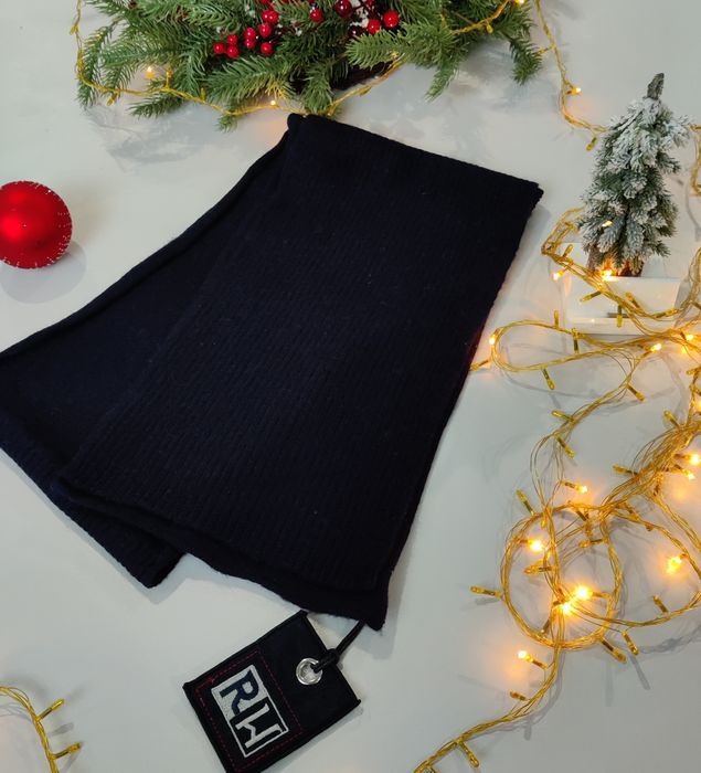 Шарф темно-темно синій