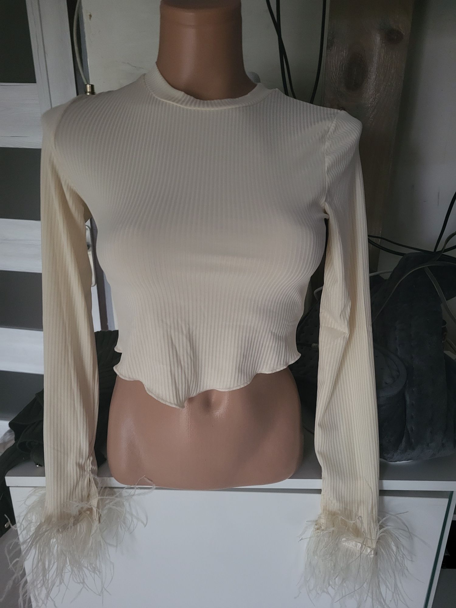 Crop top M prazki
