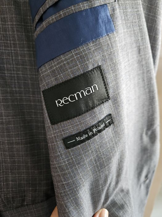 Garnitur męski Recman Prelli 176/100/90 szary polecam
