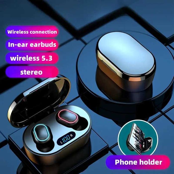 Auscultadores sem fios. Intelligent digital LED display screen. Novos.