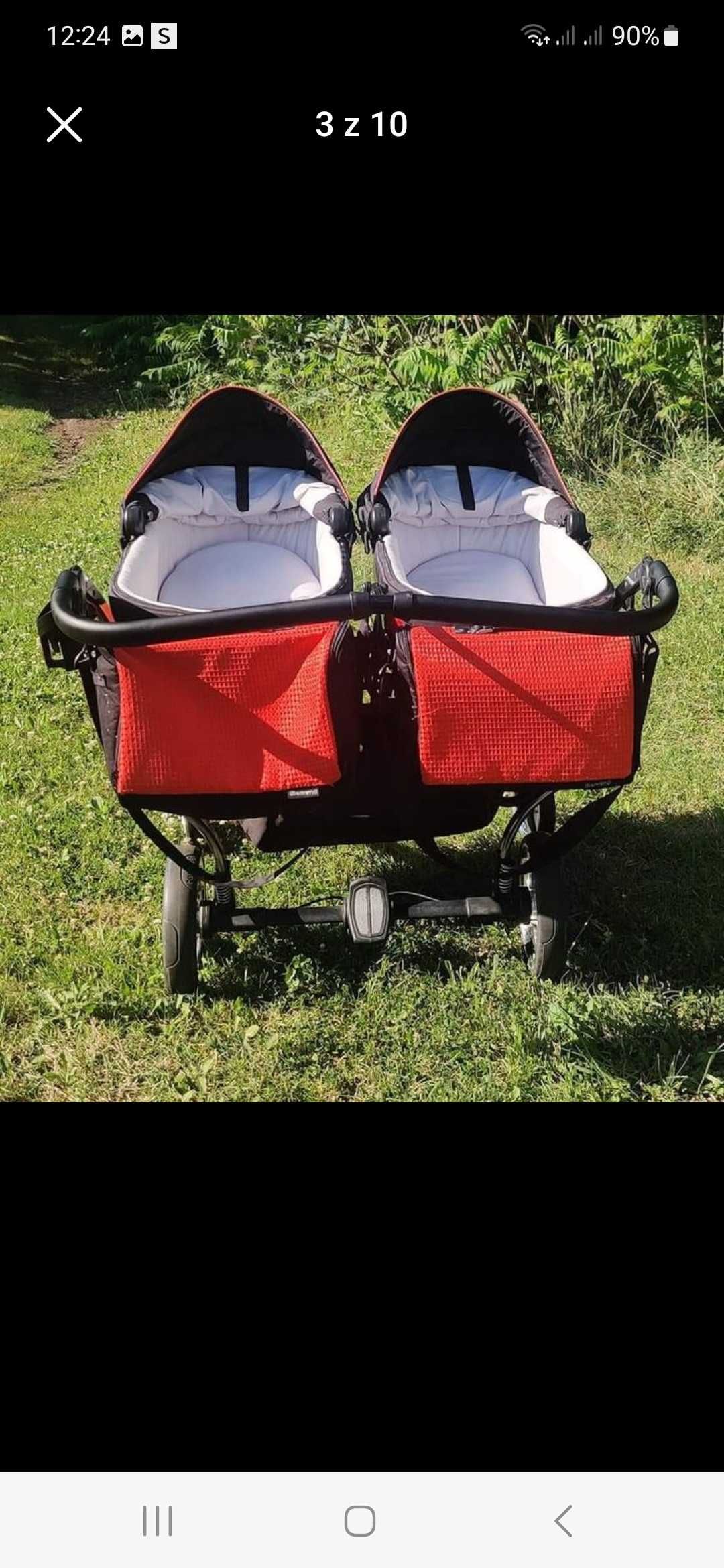 Wózek bliźniaczy 3w1