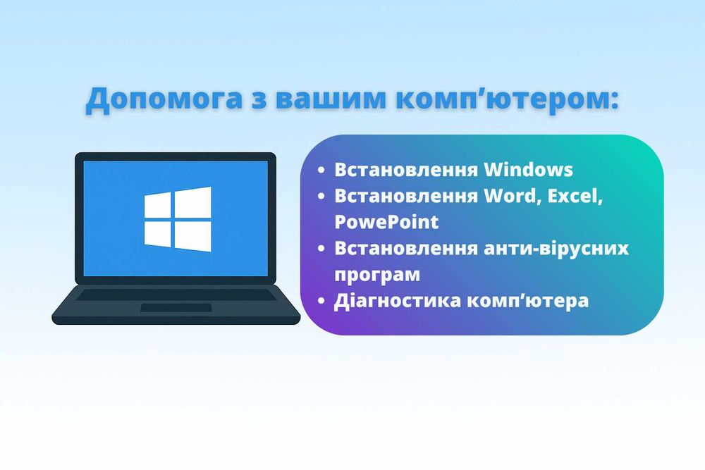 Комп’ютерна допомога Львів | Встановлення Windows, Office, антивірус