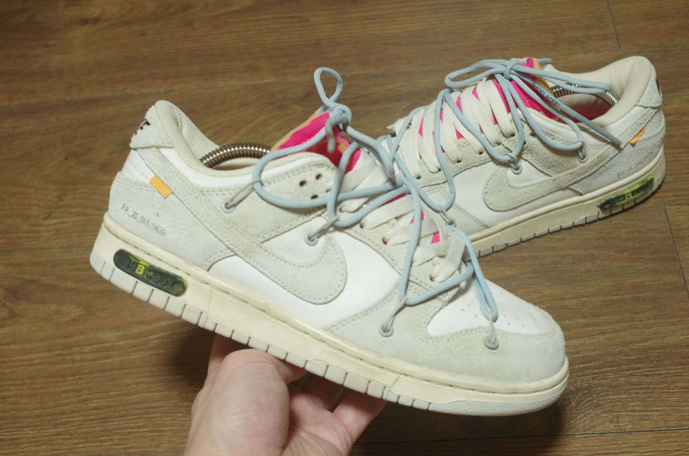 Кроссовки Nike Dunk Low Off-White Lot 38 DJ0950-113 оригінал 40,5 розм