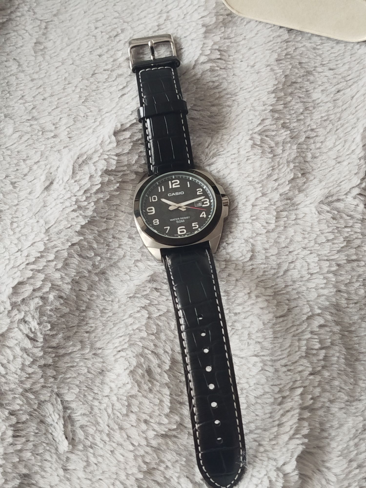 Zegarek Casio MTP-1340 silver black analog quartz men's elegant old mo