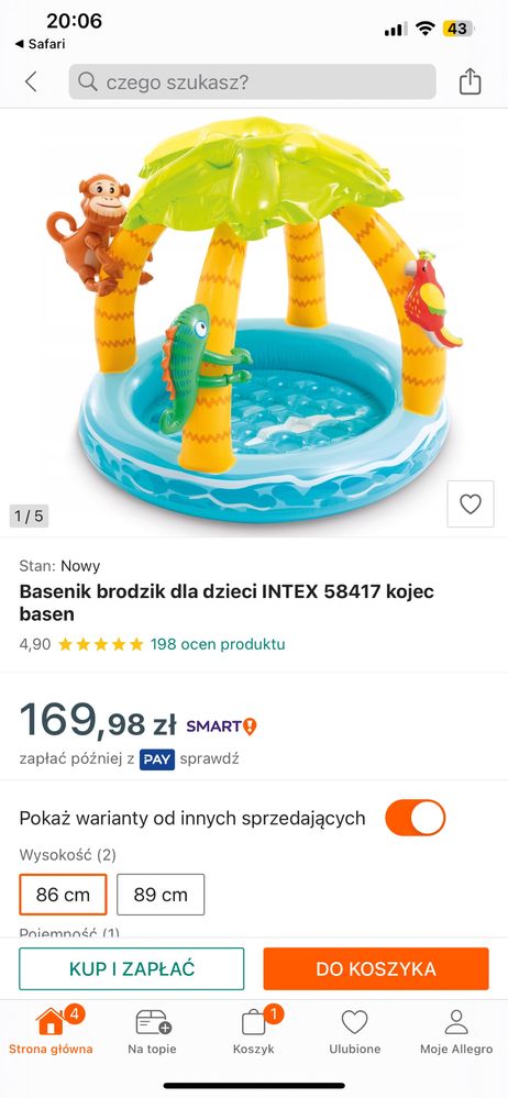 Brodzik basen dla dziecka
